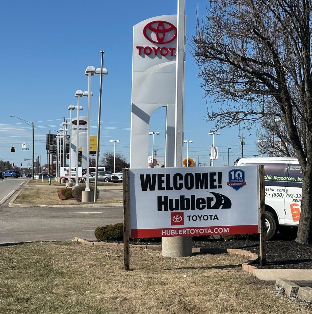Hubler Toyota Sign on US-31