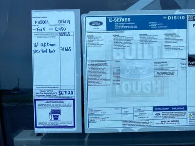 2025 Ford E-Series Cutaway base - E-450 DRW 176 WB 16-foot Utilimaster Box