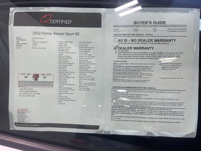 2022 Honda Accord Sport SE