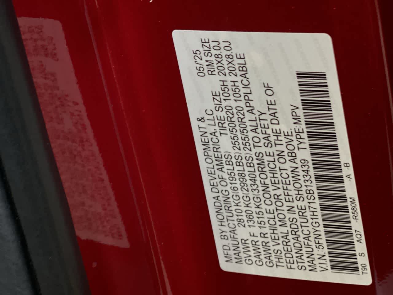 2025 Honda Pilot Touring+